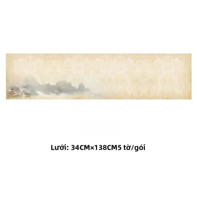 Bộ Sưu Tập Giấy Viết Thư Pháp Bằng Bút Mực Truyền Thống Trung Quốc Four-foot Rectangular Dyeing Paper Semi-mature Artwork Display
