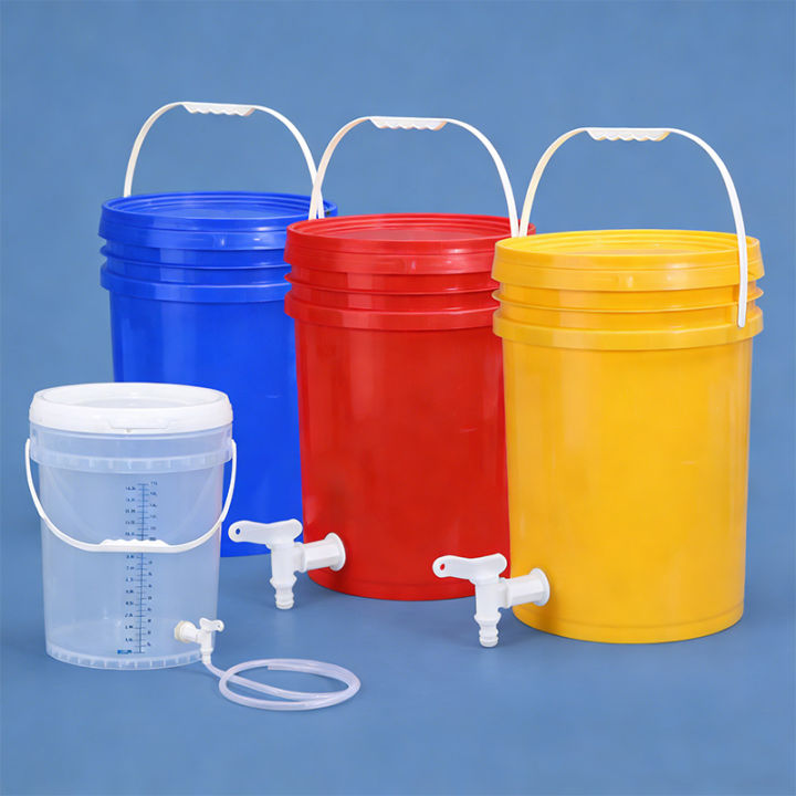 Grtading Bucket Food Grade Graduated Home Water Storage Plastic Bucket with Faucet ...