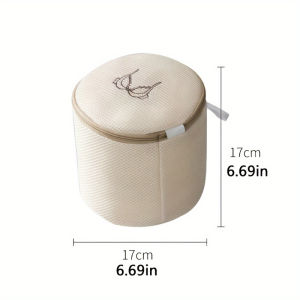 1pc Khaki Laundry Bag for DedicatesDouble-layer Thickened Underwear Bra Washing BagWash Protective BagMachine Washable