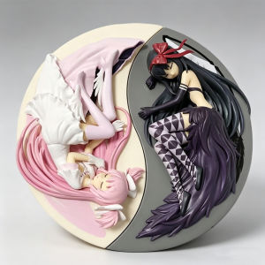 Bandai | Anime Puella Magi Madoka Magica 18cm Akemi Homura Sleeping Position Cartoon Figure PVC Model Desktop Ornaments Toy Holiday Gifts