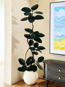 Luxury Large Faux Rubber Plant for Indoor Use