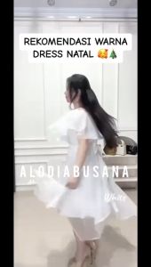 Dress Tigris Organza Dress Natal Dress kondangan Gaun Pesta Fashion Wanita Bisa Cod