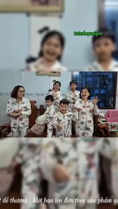 Bộ ngủ Pijama bé trai bé gái tphcm - Bộ pyama dài tay cho bé trai bé gái size đại vải lụa mango 11 đến 28kg 089