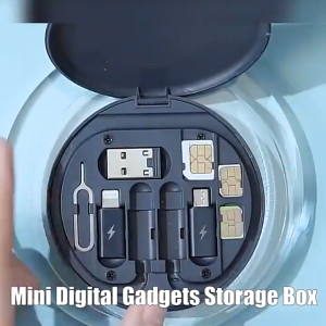 Multifunctional Fast Charging Data Line Cable Storage Box Six-In-One Conversion Head Adapter Set