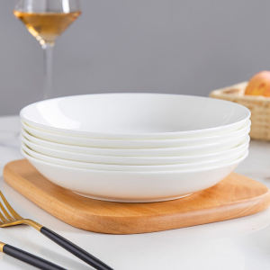 Creative White Deep Porcelain Plate