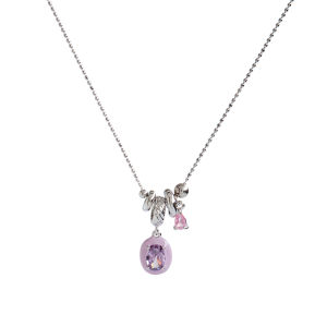 Esakoochi Dopaamine Chocolate Beans Necklace Womens Colorful Heart Star Pendant Lockbone Chain Fashion Jewelry Accessory