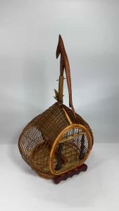 Lồng cu gáy đan trúc lồng chim cu gáy hàng kĩ tặng kèm phụ kiện miễn phí vận chuyển