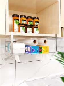 Multifunctional Kitchen Cabinet Hanging Rack 304 Stainless Steel Storage Paper Towel Holder for Storage And Organization