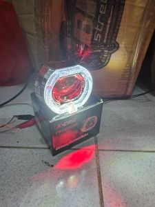 Biled Cut Off Projie 4.5 Inch Jauh Dekat Putih Kuning 40Watt Devil Merah Ring Ungu Dan Biru
