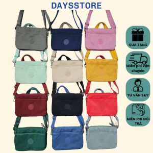 Túi Vải Đeo Chéo Kipling Riri KT 25x18x10cm Tặng Kèm Móc Khóa Con Khỉ Chất Liệu Vải Dù Kháng Nước (ảnh thật)