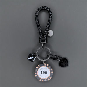 Creative Woven Rope Keychain Carabiner Bag Charm Couple Gift Backpack Buckle School Bag Accessory Zinc Alloy Cartoon Series