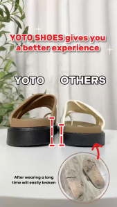 YOTO Korean One Finger Sandals For Women Fashion Casual Cross-Strap Slip-On Slippers