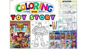 TOY STORY COLORING ACTIVITY BOOK – FUN & EDUCATIONAL GIFT BIRTHDAY GIVEAWAY PARTY LOOT BAG FOR KIDS