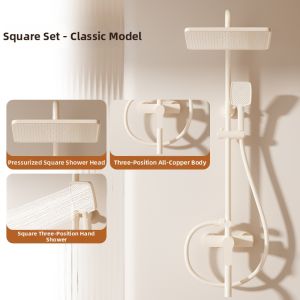 QIANMUYU | Constant Temperature White Shower Set
