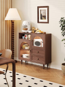 Vintage Style Solid Wood Dining Room Storage Cabinet Narrow
