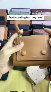 Womens wallet coin purse short wallet mini PU leather womens wallet small card holder