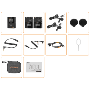 Micrô Cài Áo Không Dây Comica BoomX-D PRO Micrô Ngưng Tụ 2.4G Dành Cho Máy Ảnh Canon Nikon Sony Fujifilm Điện Thoại Thông Minh PC - Bộ Phát Âm Thanh Đa Hướng