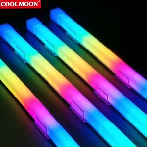 CoolMoon ARGB 4D LED Light Bar 5V3P PC Desktop Case Decoration Square Light Bar Support Controller ARGB Aura Sync