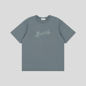 GOOD BAI | Áo Thun Oversized Cổ Tròn Tay Ngắn In Logo Vintage