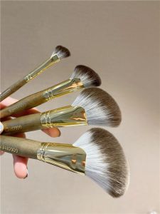 Rhealife Grey Green Full Set Sickle Angle Shadow V Face Contouring Brush Powder Blush Highlight Small Fiber Makeup Brush