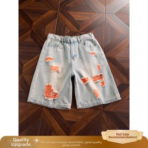 ZHUOCAN | Stylish Ripped Denim Shorts Summer Casual