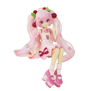 Bandai | Action Figure Stock FuRyu Noodle Stopper Hatsune Miku -Sakura Miku 2025 Ver 14CM- PVC Anime Action Figures Model Collection Toy