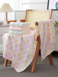 ผ้าขนหนูอาบน้ำผ้าฝ้ายแท้บางนุ่ม ผ้าห่มสำหรับเด็กและผู้ใหญ่ ผ้าขนหนูอาบน้ำสำหรับผู้ชายและผู้หญิง