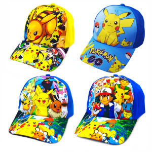 Takara Tomy | Cartoon Pokemon Baseball Cap Pikachu Hat Adjustable Pokemon Cosplay Hip Hop kids Girls Boys Anime Figure Toys children Gifts