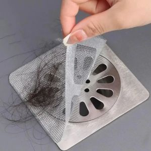 Kitchen Floor Drain Sticker Anti Clogging Bathroom Drain Hair Filter Screen Disposable Floor Drain Sticker Filter Screen