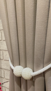 Gorden Gordyn Hotel Blackout Minimalis Polos Bertekstur Warna Taupe Beige