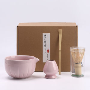 4pcs/set Japanese Style Matcha Tea Set With Tool Rack Including Bowl Whisk Spoon Great Gift For Ceremony Traditional Japane