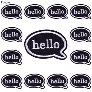 5PCS/lots Cartoon Letter Embroidery Patch DIY Simple Letter Slogan Patch Iron On Patches Backpack Clothes Decorate Sewing DIY