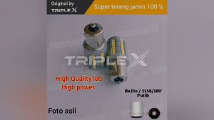 Lampu Sein Mundur Rem Atret Soket BAU15S BA15S T20 7440 Super Bright Premium Tidak Kedip Cepat No Rekening