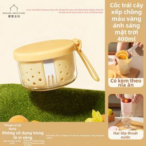 MODERN SWEETHOME | Hộp Cơm Chứa Yến Mạch Qua Đêm Có Nắp và Thìa