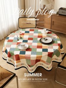 HOUGOUXIANG | Waterproof Oil-Proof Easy-Clean American Retro Tablecloth