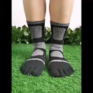 Sports Toe Socks Compression Running Socks Breathable Sweat-Absorbing Comfortable Thick Endurable Outdoor Fitness 5 Finger Socks