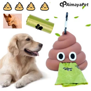 AIMAYAPET Pet Fecal Bag Dispenser Cat Dog Outdoor Garbage Pocket Hanging Buckle Portable Dung Bags Storage Box