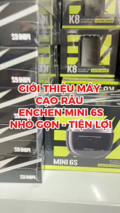 Máy cạo râu Enchen MINI 6SPin Li-ion 400mAhChống nước IPX7 - Hàng chính hãng
