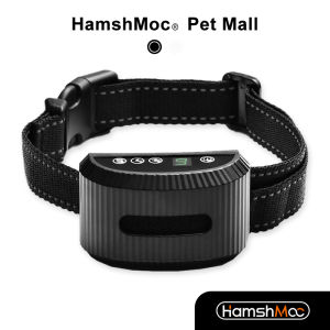 HamshMoc Adjustable Dog Anti-Bark Collar Electric Intelligent Pet Collar Automatic Stop Barking Anti-Bite Dogs Training Supplies
