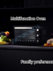 Electric Oven 15/25/48L Convection Oven Large Capacity Electric Toaster Oven Breakfast Machine Ketuhar 烤箱(Msia 3pin Plug)