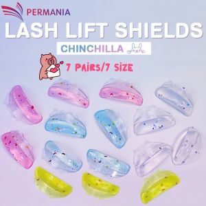PERMANIA 7 Pairs NEW Silicone Cat Eyelash Perm Rod Sticky Lash Lift Pads 3D Eyelashes Perming L Curler Accessories Makeup Tools