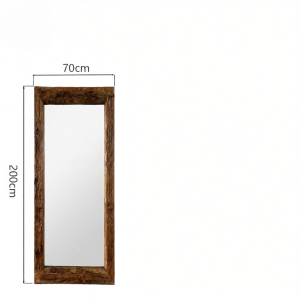 Retro Solid Wood Full Length Standing Mirror