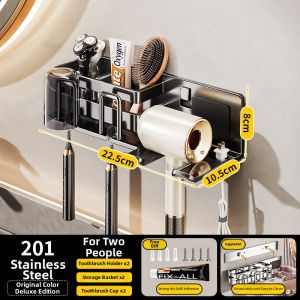 Stainless Steel Bathroom Storage Shelf No Drilling Required