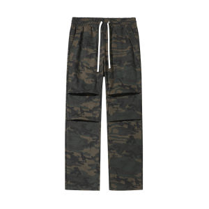 UZIS American Style Work Pants Mens Straight Leg Autumn Winter Thickened Fleece Casual Sports Camouflage Long Trousers