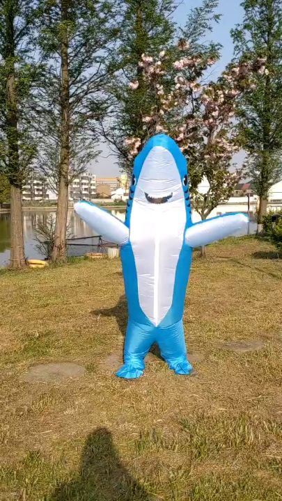 (Ready Stock) Shark Inflatable Costume Cosplay Halloween Fancy Party ...