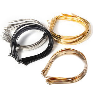 5pcs Metal Ultra-Thin Headband Bases Solid Color Thin Headbands for DIY Crafts Simple Hair Accessories for Weddings or Parties