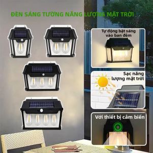 Đèn Tường Năng Lượng Mặt Trời LED Với Cảm Ứng Cơ Thể Con Người Chống Nước Ngoài Trời Sân Vườn Đường Phố Khẩn Cấp Đèn Dây Tóc Ban Đêm Đèn Chạy Bằng Năng Lượng Mặt Trời