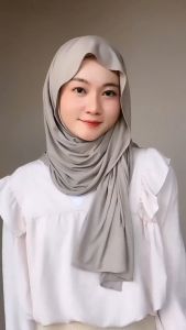 Terbaru Jilbab Pasmina Jersey Spandeks Kaos Rayon Hijab Pashmina Stretch Polos Krudung Stylish