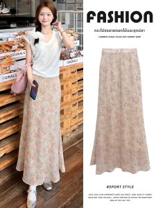YIFANSHI | Váy Dài Xòe Đuôi Cá Thiết Kế Hoa Chấm