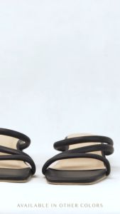 CESA 05 1-Inch Triple Tubular Leather Strap Heels (Standard Fit) Sandals